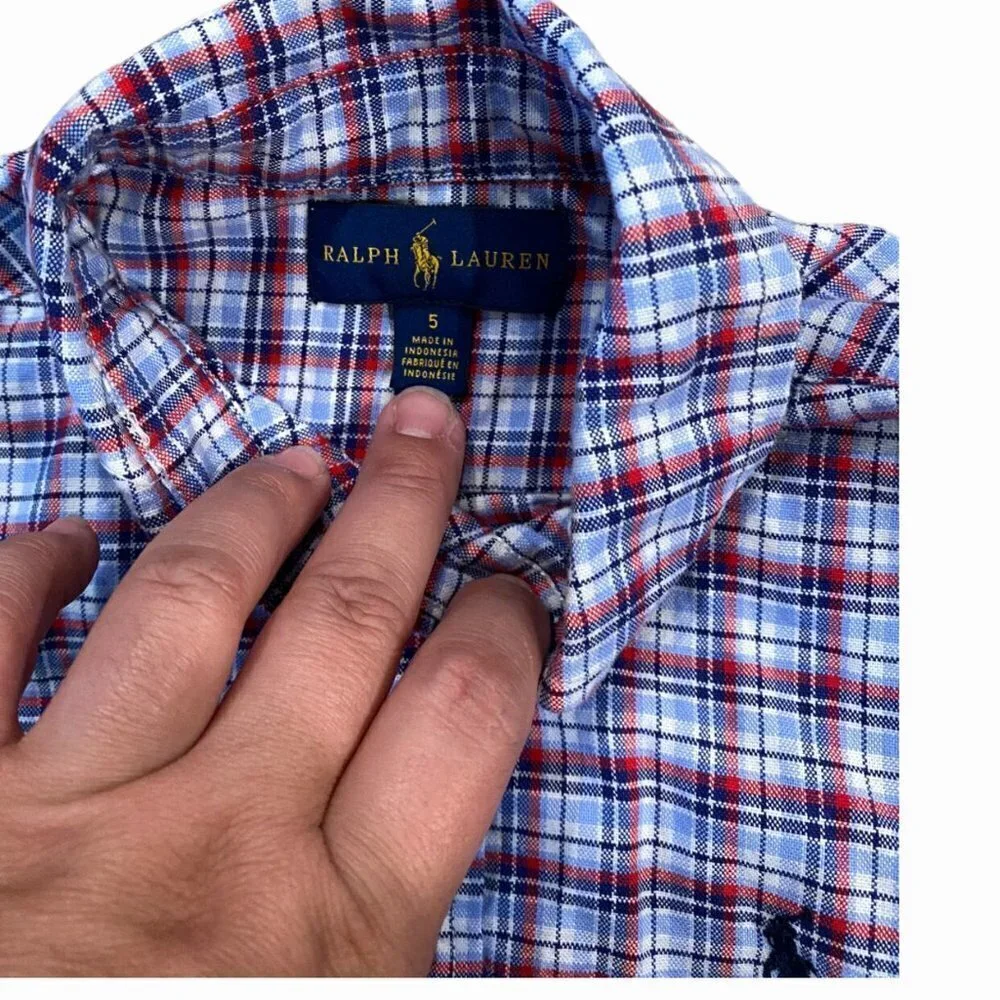 Ralph Lauren Plaid Button Down Long Sleeve Shirt 5